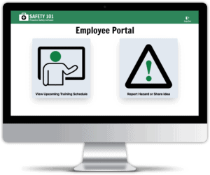 Access the Safety 101 employee safety portal from a desktop computer web browser to submit safety input