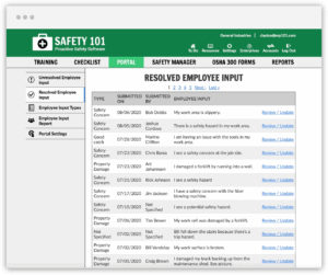 The Safety 101 employee portal is available on desktop, tablet or mobile phone browsers to encourage employee participation in your safety program.