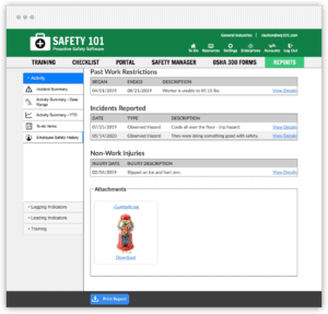 Upload any attachments to an employee's file so you can access their safety information